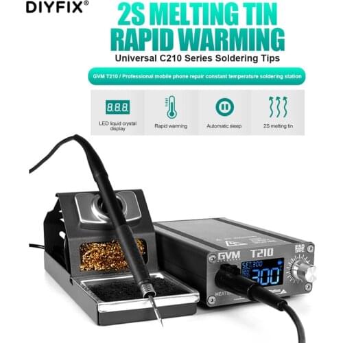 DIYFIX GVM T210 2S Melting Tin Rapid Warming Professional Mobile Phone Repair Constant Temperature Soldering Station