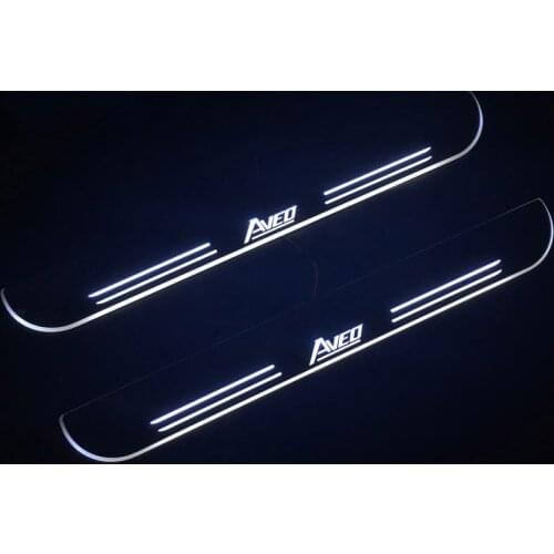 Welcome Pedal Lights For Chevrolet Aveo 2015 - 2018 2019 2020 Pedal car Door Sill Pathway lamps led thresholds scuff plates auto