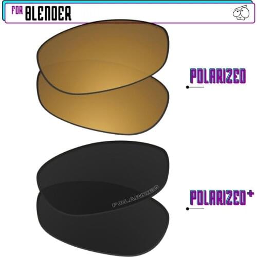EZReplace Polarized Replacement Lenses for - Oakley Blender Sunglasses - BlackPPlus-GunmetalP