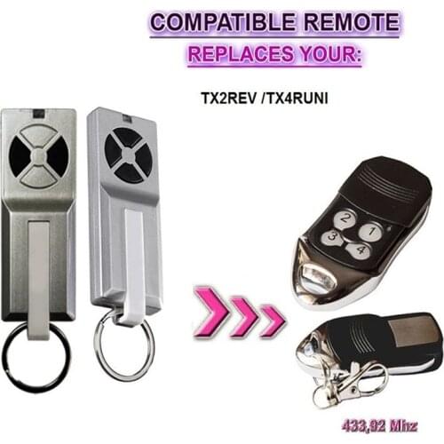 The remote for TX2REV / TX4RUNI garage door gate remote control opener command garage transmitter