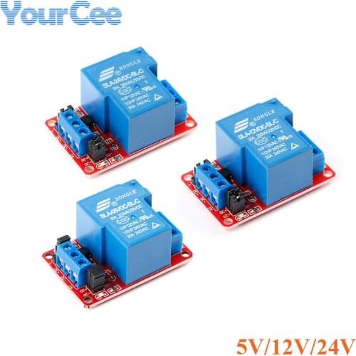 5V 12V 24V Relay Module One Channel 30A with Optocoupler Isolation High and Low Level Trigger