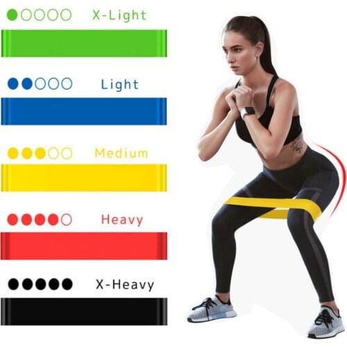 Yoga Resistance Rubber Bands Fitness Exercise Gym Strength Training Pilates Latex Elastic Bands Indoor Equipment