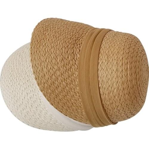 Summer Straw Hat for Baby Girls Fashion Horseman Boys Cap Travel Beach Sun Solid Color Caps Adjustable Korean Children Hats