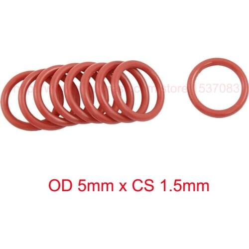 OD 5mm x CS 1.5mm silicone o ring o-ring seal sealing gasket