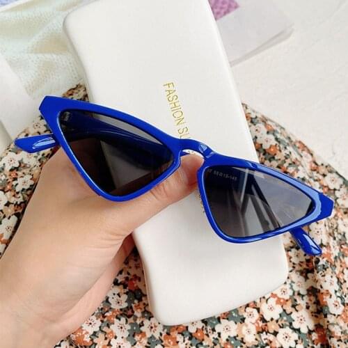 Vintage Triangle Sunglasses 2021 New Unique Cat Eye Glasses Women Fashion Trendy Small Sun Glasses Female Ladies Hip Hop Shades