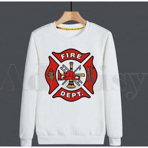 Rescue Point Firefighter Fireman Hoodies Sweatshirt Print Trend Mens Clothes Hip-Hop Male Crewneck Hoodies Men