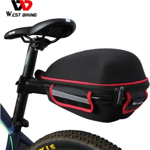 WEST BIKING Bicycle Rear Bag Waterproof Rear Bag With Rain Cover Portable Cycling Tail Extending Bicycle Bike Saddle Bag