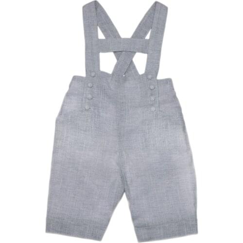 My daughter and I trousers with synthetic linen straps 9 Meses-7 years-excellent-handmade-Paradise collection