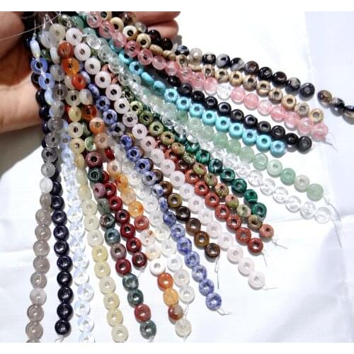 4*10mm Natural stone Turquoises Quartz crystal tiger eye beads pendant for Diy Jewelry Making Bracelet Necklace Accessories20pcs