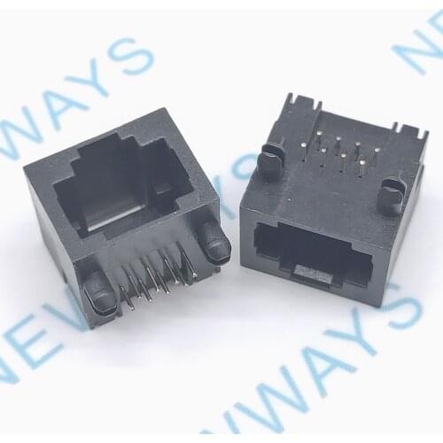 50Pcs/Lot All Plastic No Lamp Network Interface Rj45 Socket Female 8P8C Cable Socket