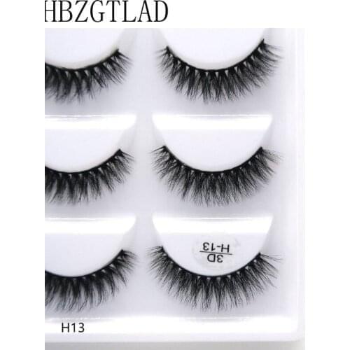 500pairs/100box 100% Real Mink Fake Eyelashes 3D Natural False Eyelashes 3d Mink Lashes Soft Eyelash Extension Makeup Kit Cilios