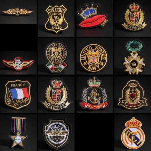 U S ARMY Royal Military Iron On Patch Embroidered Applique Sewing Clothes Stickers Garment Apparel Accessories Badges Patches