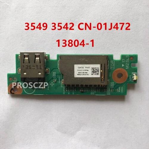 Free shipping for Inspiron 3000 3541 3542 SD Slot USB Board with cable CN-01J472 1J472 13804-1 100% working well