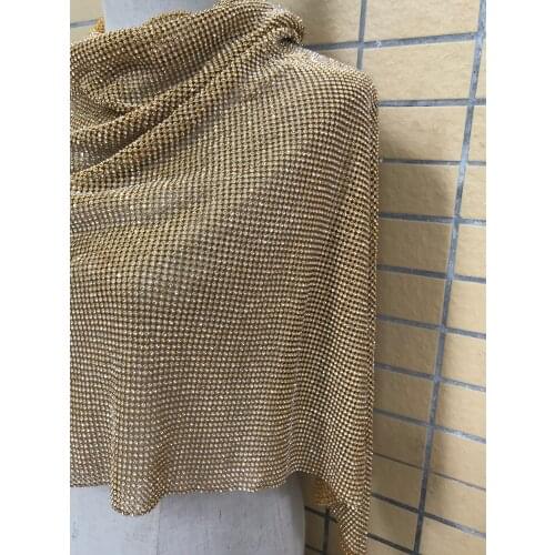 Shinning mental rhinstones french net lace J-30883 super quality hot fix net fabric for party dress