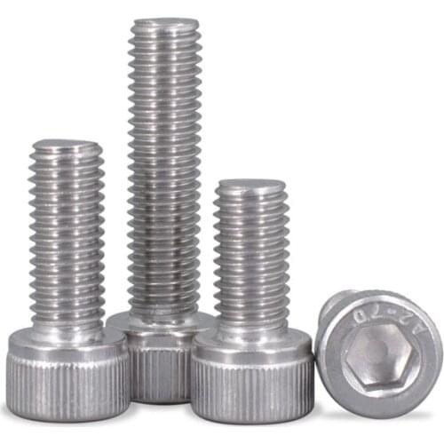 304 stainless steel fine teeth hexagon socket screw head bolt young teeth cup screw M6 M8 M10 M12 M16 Pitch 0.75 1.0 1.25 1.5
