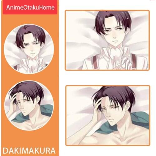 HOT Anime Attack on Titan Shingeki no Kyojin Ackerman Levi Pillowcases Dakimakura Hugging Body Cushion Pillow Case Cover Bedding