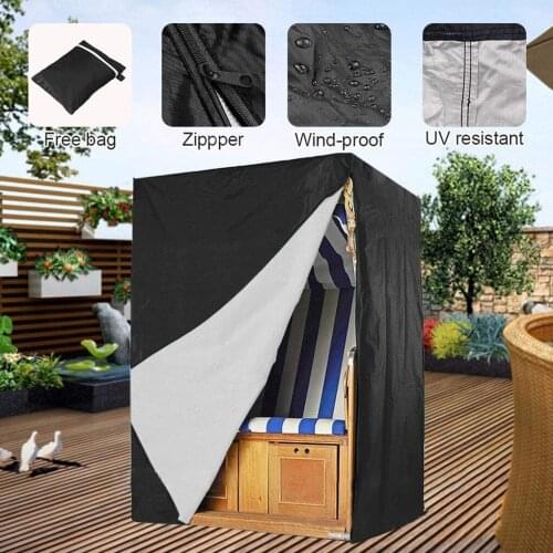 Outdoor Garden Swing Chair Cover Waterproof Terrace Beach Rainproof Furniture Dust Cover Furniture Chair Storage Bag