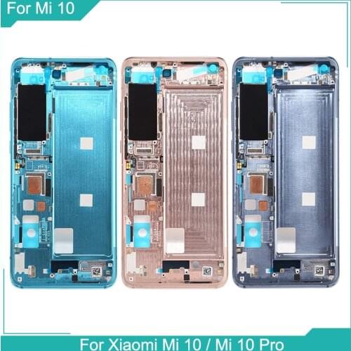 For Xiaomi Mi 10 Middle Frame Bezel Housing Cover For Xiaomi Mi8 Mi 8 Lite Mi 9 Mi10 Pro Mid Plate Chassis Panel Case For Mi 10