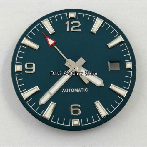 Watch Dial + Watch hands 31mm Sterile Blue Dial Fit ETA 2824 2836 Miyota 8205,8215,821A Mingzhu DG2813 3804 Movement Watch Parts