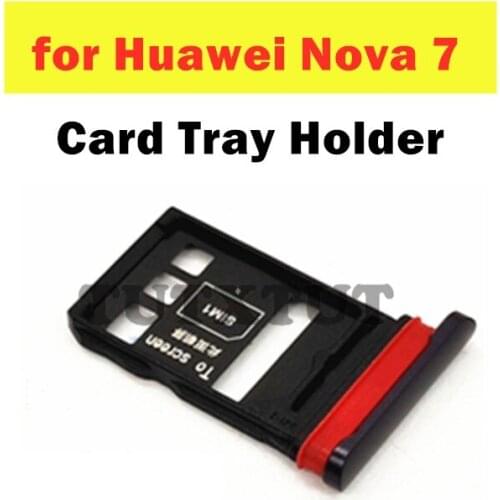 For Huawei Nova 7 Card Tray Holder SIM Card SD Card Slot Holder Adapter Repair Spare Parts