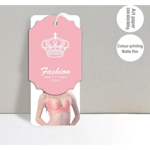 Double side lamination customized Hang Tag/300g coated paper/garment hanging tag 1000pcs/lot Popular cheaper custom garment hang