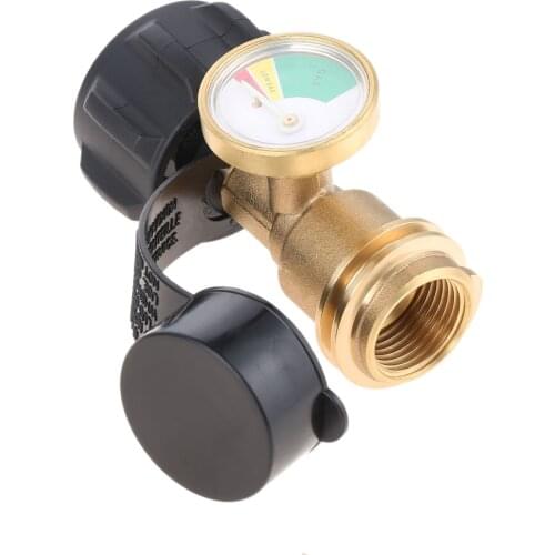 1set Solid Brass&ABS Propane Tank Gauge Level Indicator Leak Detector Gas Pressure Meter Universal for RV Camper Cylinder BBQ