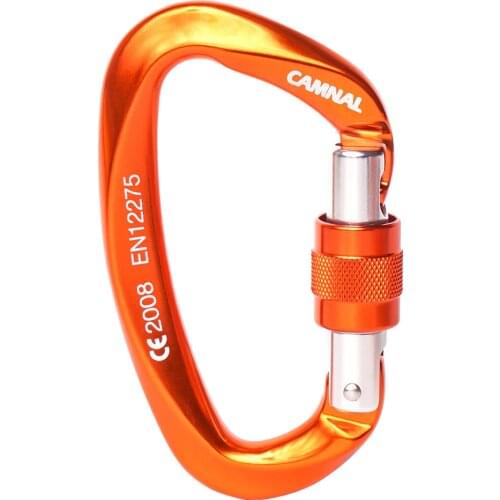 Aluminum Alloy Carabiner Outdoor Climbing Camping Carabiner Locking Hook Screw D Buckle Aluminum Safety Lock