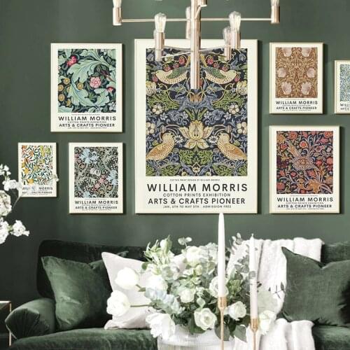 William Morris Nature Plant Flower Garden Wall Art Canvas Painting Nordic Posters And Prints Wall Pictures For Living Room Decor