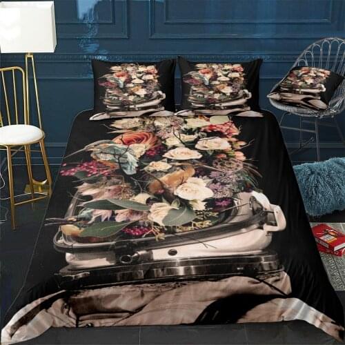 Bloom Quilt Cover Pillowcase 3Piece Comforter Bedding Set With Pillow Case Single Double Duvet Cover Home Decora