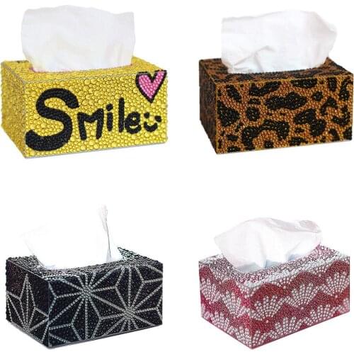 Tissue Box Home Decoration Napkin Storage Container Diamond Painting Handmade Diy Tissue Box Desktop Tissue Box For Home Office