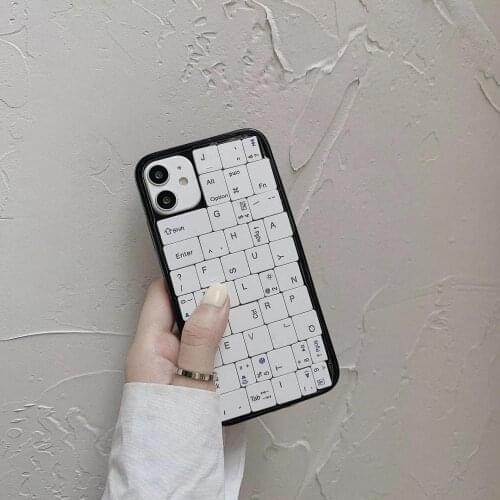 Creative keyboard Phone Case For iPhone 11 Pro MAX Case X XR XS Max 6 8 7 Plus Shockproof Glossy Soft Cover