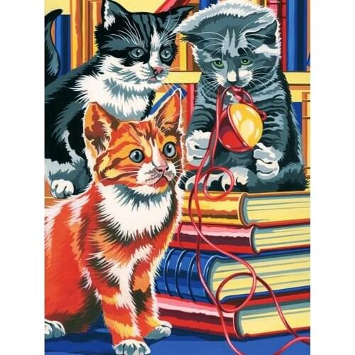 MomoArt Fill Square Diamond Painting Cat 5D DIY Diamond Embroidery Animal Cross Stitch Mosaic Christmas Decoration