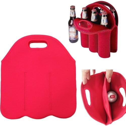 Carry 6 Bottles Drink/Wine/Beer Insulated Neoprene Protective Bag Tote Carrier Cooler Case 29.3*29.3CM Wine Bottle Bag BBQ Party