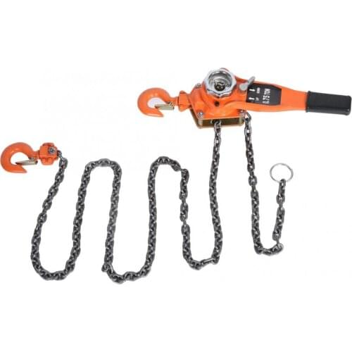0.75t Chain Block Hoist Ratchet Lifting Lifting Cranes Lever Pulley Lifting Manual Block Lift 3M Trolley