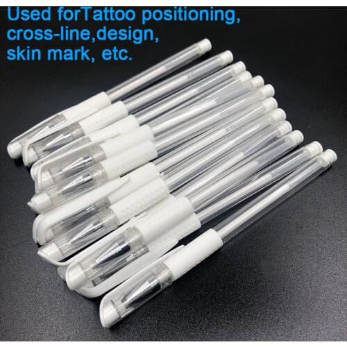 50pc Microblading Supplies white Tattoo Marker Pen Permanent Makeup Accessories Surgical Skin Marker Pen for Eyebrow Scribe Tool