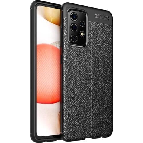 Luxury Leather Texture Case for Samsung A52 A72 5G soft silicone Phone Back Cover for Galaxy A52 A72 A32 5G Man Business Coque