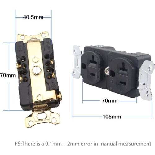 OCC rhodium-plated/gold-plated US power plug 20A fever wall plug HIFI audio power filter 86 bottom box socket