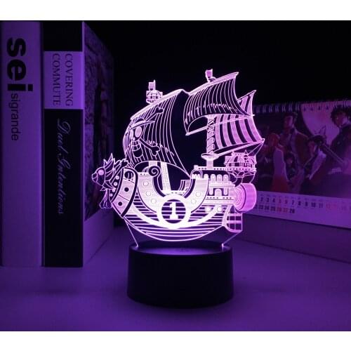 Sailing Boat Remote Control LED USB 3D Night Light 7 Colors Changing illusion Table Lamp Baby Sleeping Sensor light