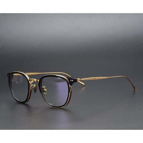 Titanium Vintage Optical Glasses Frame Men Retro Square Eyeglasses Women Myopia Prescription Spectacle Frames Clear Lens Eyewear