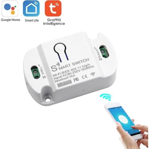 16A Tuya Wifi Smart Switch Timer Wireless Switches Smart Home Automation Remote Voice Control Work With Tuya Alexa Google Home