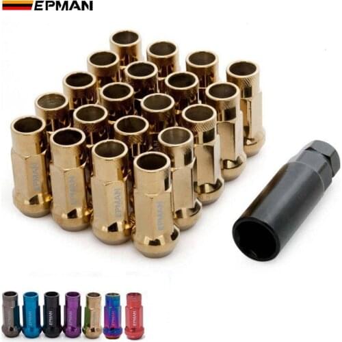 V48 LUG NUTS STEEL 20 PCS M12X1.5 OPEN END EXTENDED TUNER 48MM KEY AF-NUTV48-15