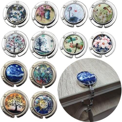 1Pcs Portable Folding Bag Hook Hanger Desk Edge Hanging Hook Women Handbag Purse Organizer for Outdoor Travel Home Office Use