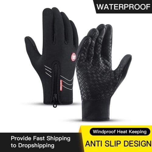 Windproof Cycling Gloves Winter Bike Snow Bicycle Gloves Touchscreen Winter Cycling Gloves Waterproof Autumn Bike Gloves