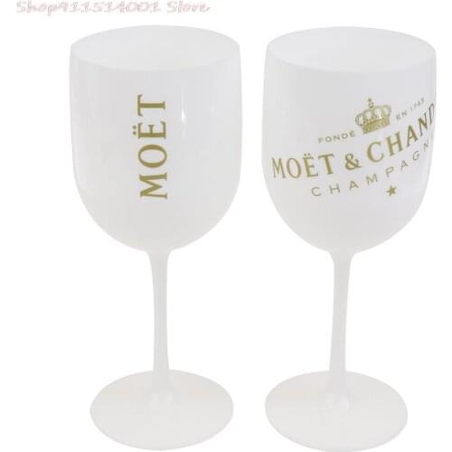 Wit Moet Plastic Glazen Viering Partij Drinkware Drinken Wijn Glazen Beker Champagne Glas Electroplated Cups Cocktails Beker