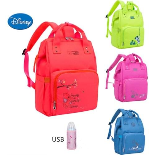 Disney Mickey Pooh Cartoon Diaper Bag Kids School Backpack Oxford Waterproof Outdoor Travel Bags Mummy Handbag Girl Gifts