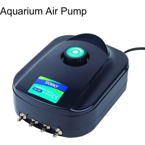 High Power Aquarium Oxygen Air Pump Fish Tank Mini Silent Compressor Single Double Outlet Pumps Aquatic Air Pumps 3W 3.5W 8W 12W