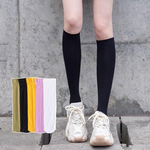 Urgot 1 Pair Calf Socks Womens Thin Long Velvet Socks Black Knee Socks Japanese Korean Style Stockings High Summer Autumn Meias