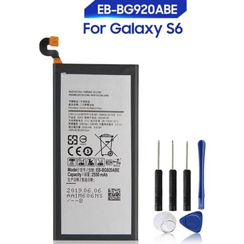 Original Battery For SAMSUNG Galaxy S6 G9200 G920F G920I G920 G920A G9208 G9209 G920V G920T G920P EB-BG920ABE EB-BG920ABA