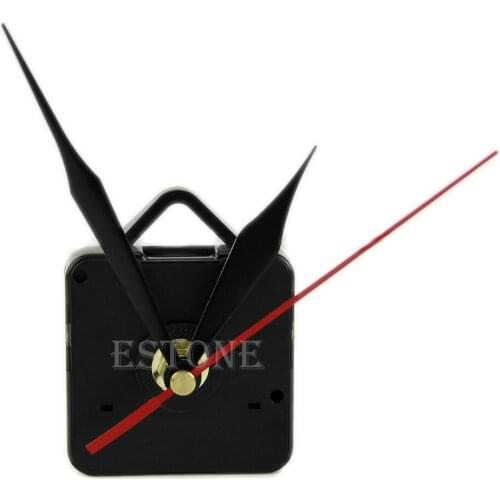Silent Clock Quartz Movement Mechanism Black and Red Hands Repair Tool Set