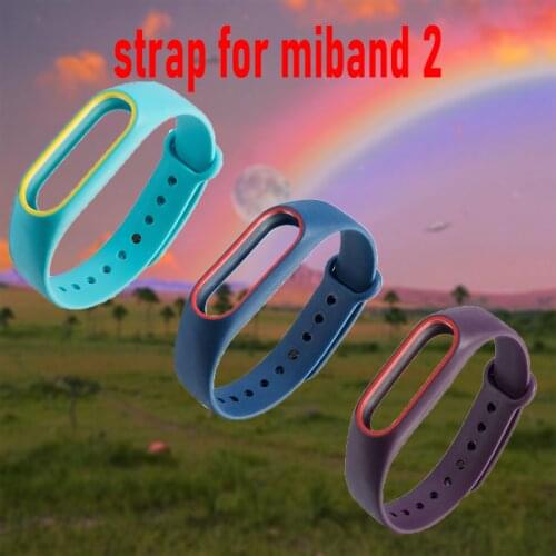 Colorful Strap For Xiaomi Mi Band 2 Women Man Dual Color Bracelet Scratch-resistant Silicone Smart Watchband Cover